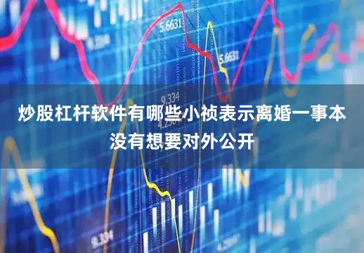 炒股杠杆软件有哪些 小祯表示离婚一事本没有想要对外公开