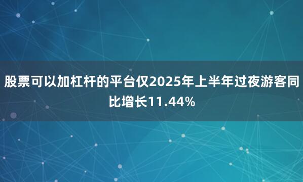 股票可以加杠杆的平台仅2025年上半年过夜游客同比增长11.44%